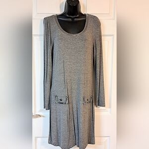 Juicy Couture Gray Long Sleeve Dress